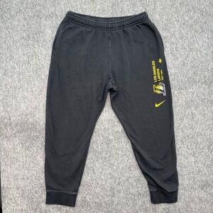 Nike Los Angeles Lakers Sweatpants Mens XL Black Yellow Joggers Basketball